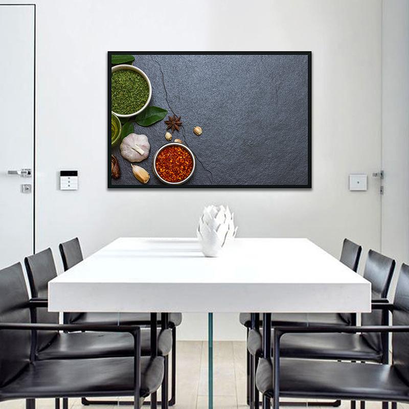 WCIC Yeni Yatay Versiyon Lezzetli Baharat Dekorasyon Boyama Sanatı Kumaş Ev Arka Plan Duvar Dekorasyonu Asılı Boyama