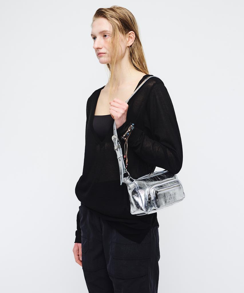 Margesherwood Outpocket Hobo Mini_Silver Crinkle