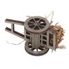 Dollhouse Decoration Wooden Firewood Cart Outdoor Garden Country Miniature Scene Doll House