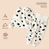Jingqi Toddler Autumn Pure Cotton Warm Underwear Set – Girls' Two-Piece Pajamas