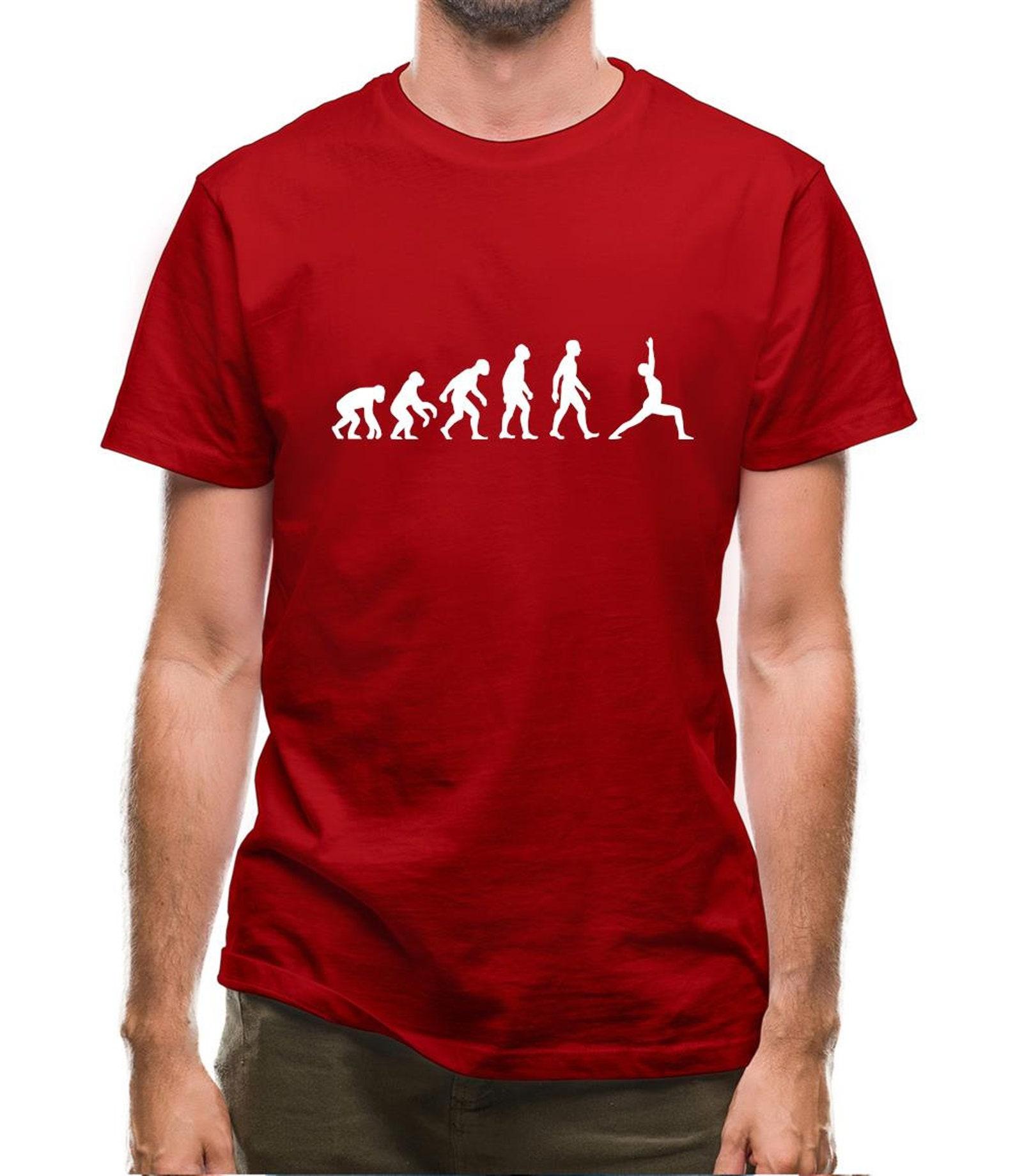 Evolution Of Man Yoga Mens T-Shirt XL