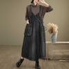 Denim Extra-wide Casual Strap Dress Women