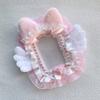 Kawaii DIY Card Holder with Ribbon Kpop Lace Photocard Case Handmade Lolita Photo Protector Case Card Storage