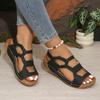 Women Sandals 2026 New Summer Beach Sandals Women  Casual Wedges Footwear Summer Shoes Soft Heeled Sandals Woman