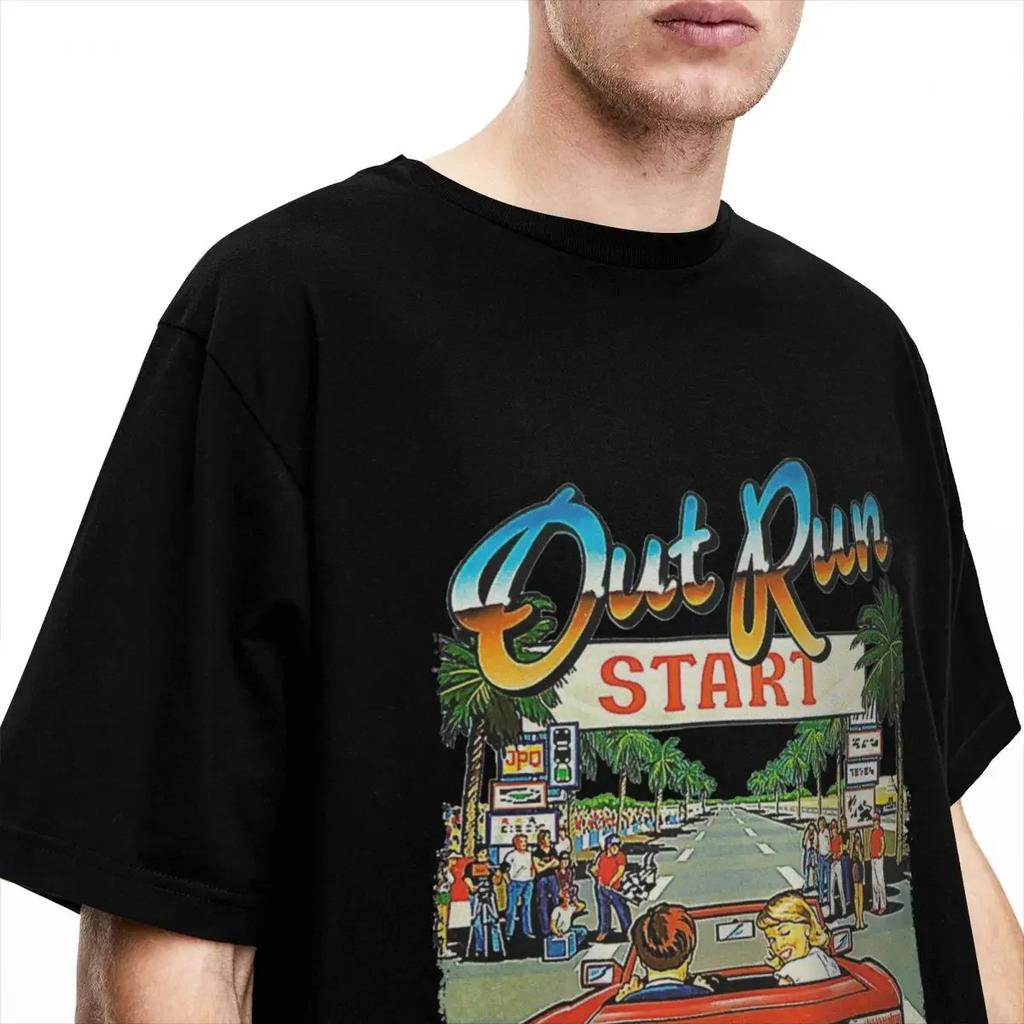 Men Women's Out Run Video Game Shirt Apparel Funny  80s Gaming T Shirt Top Tee Clothes New Arrival