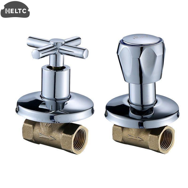 1ks Měděný vanový kohoutek ventil 1/2'' 3/4'' Koupelnová sprcha Kohoutek na studenou vodu Ventil Jednopákový skrytý rohový ventil Příslušenství