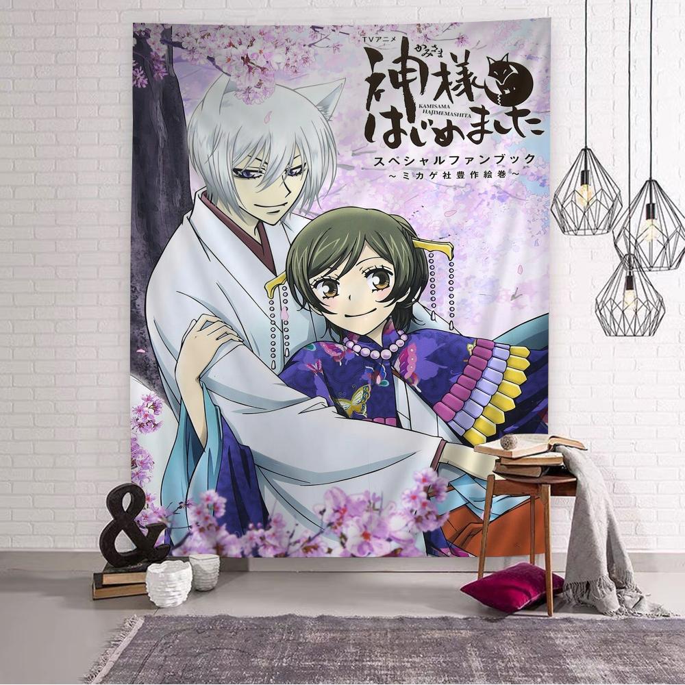 Kamisama Kiss Wall Tapestry Hanging Tarot Hippie Wall Rugs Dorm Wall Hanging Sheets