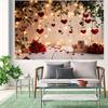1 piece of 2D flat background cloth, "Romantic Valentine's Day Background Cloth: Lighting up Love Elements