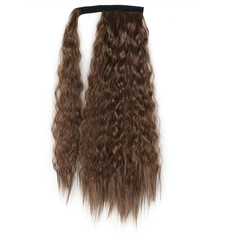 MISS WIG Lifelike Corn Wave Ponytail Wrapped Elevated Natural Extension Hairpin Bundle Hair Ponytail Natural Hair Extension
