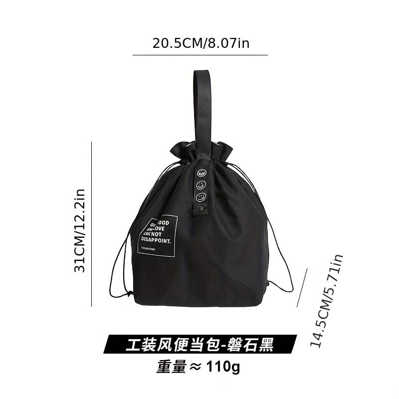 Холщовая сумка для обеда коробка для бенто сумка для улицы портативный контейнер для пикника и ужина школьная сумка для хранения свежих продуктов аксессуары для хранения чёрный 2470₽