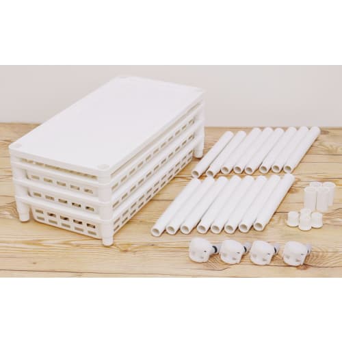 Izumi Kasei Vita Long Rack T4-Tier Kitchen Cart with Casters, 3749