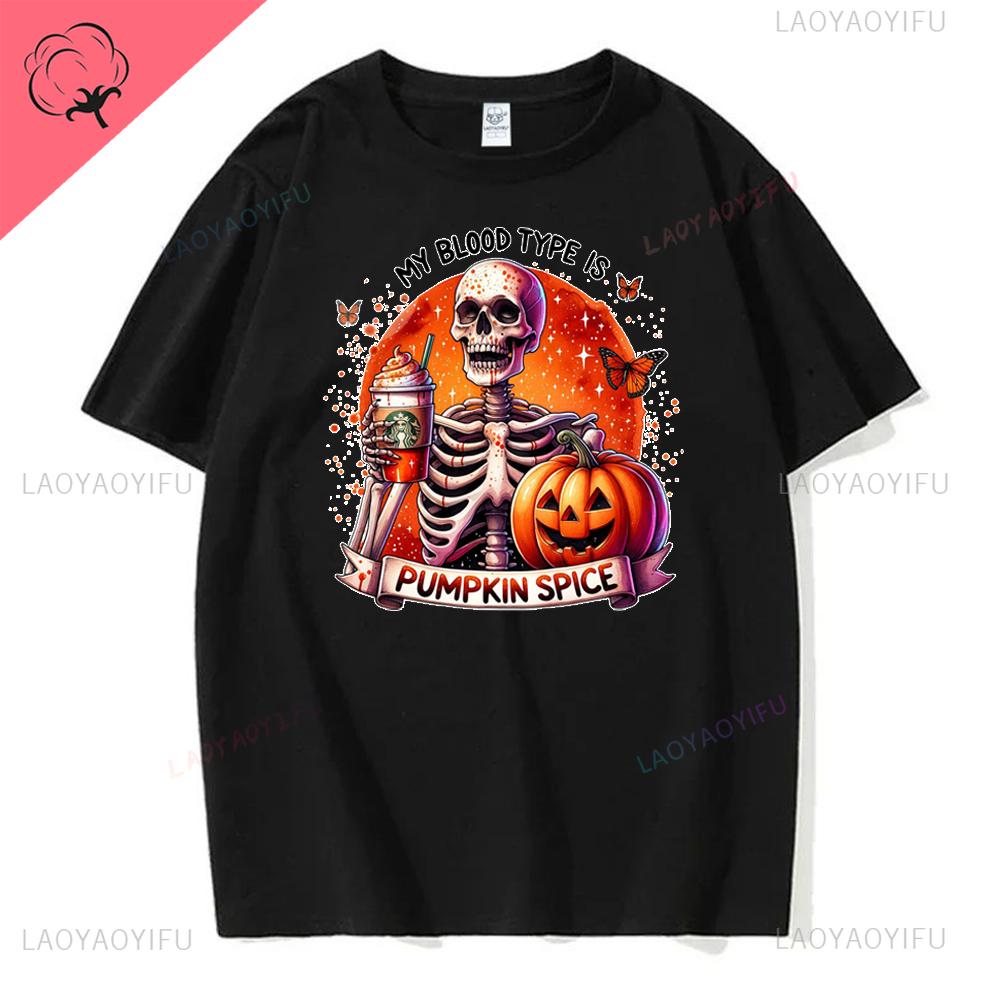 Women Ghost Pumpkin Bat Print Round Neck Pullovers Funny Halloween Costume Cotton Shirt Graphic T Shirts Y2k Top Harajuku Tops