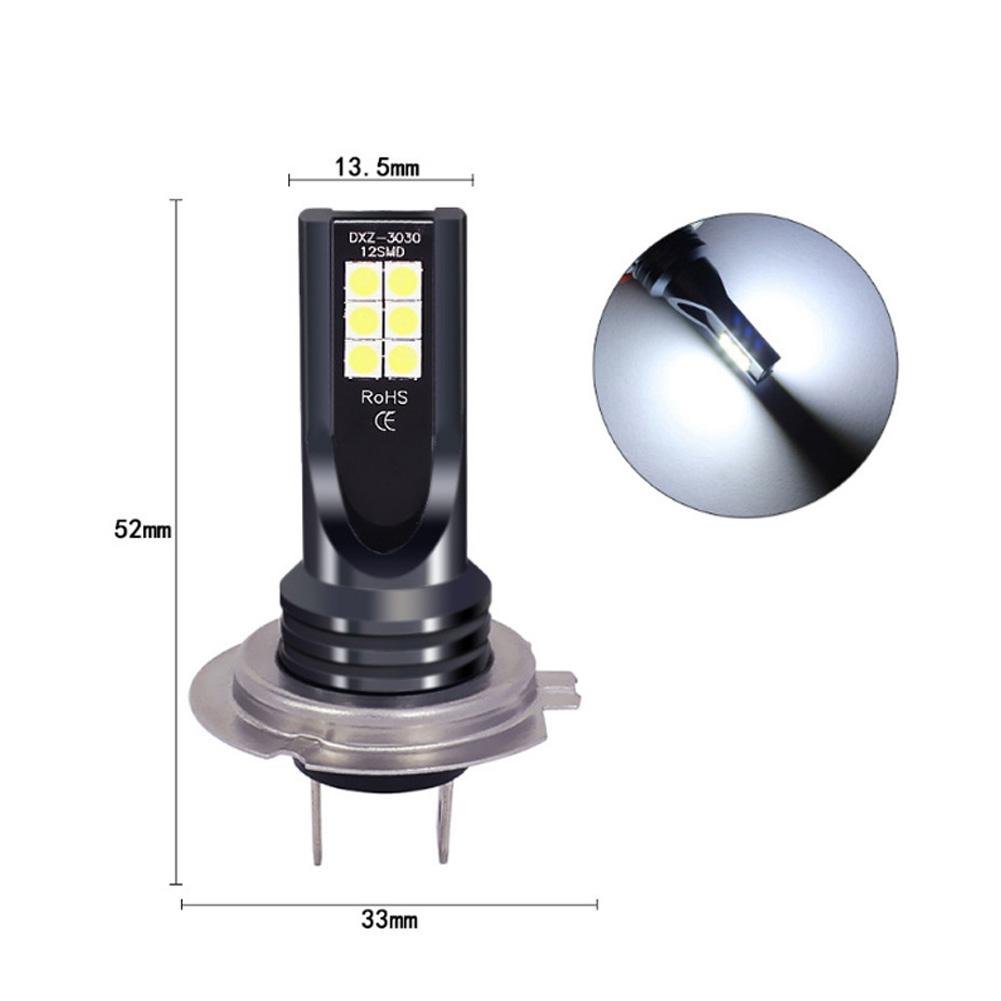 2PCS H7 LED Headlight Bulb Beam 24W High Power LED Headlamp 7500K White Super Bright Driving DRL Auto Fog Lamps Replacement