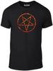 Flaming Pentagram T-Shirt - Occult T Shirt Satan Devil Retro Cool Black Metal