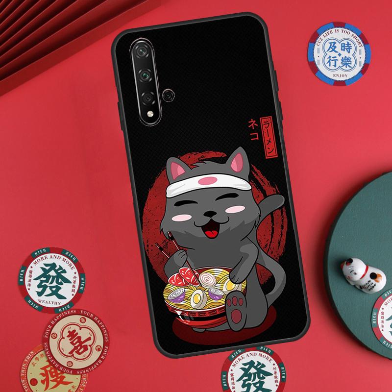 Ramen Cat Japanese Art For Huawei Nova 5T 10 9 SE 7i 8i 11i 12i Y73 Y90 Y70 Y72 Y61 Y91 P60 Pro P30 P40 Lite Case