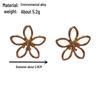 Eco-friendly Elegant Metal Floral Necklace & Earrings Set for Women