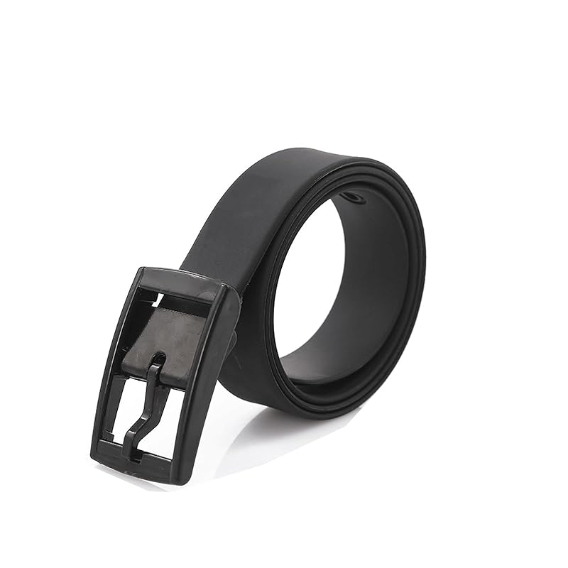 

[TOUFEIYUAN] silicon rubber belt For work thunder but Are you okay golf outdoor in Active Water resistant lightweight 1 pack (black)
