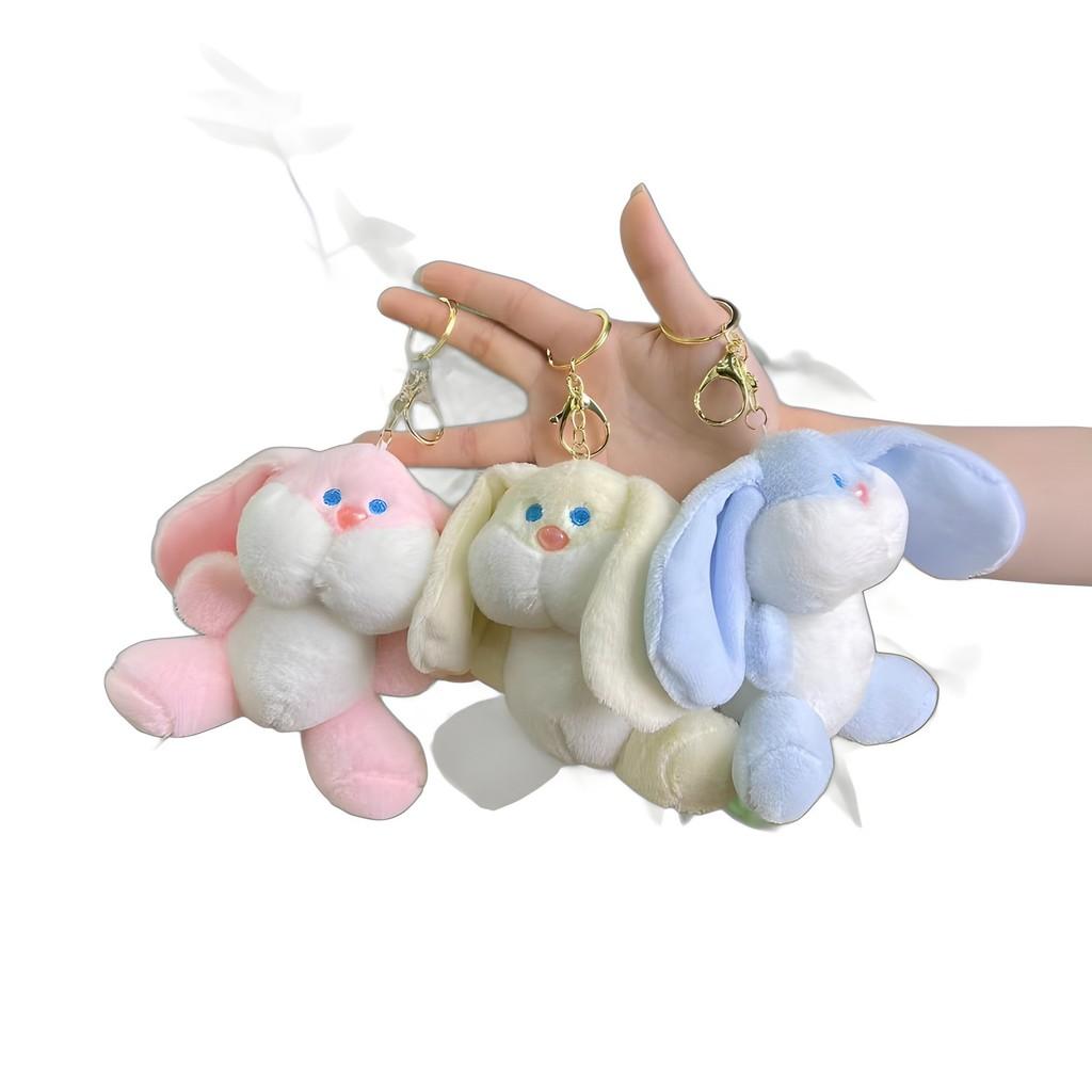Adorable Cartoon Plush Rabbit Keychain Charming Backpack Pendant For Creative Accessories