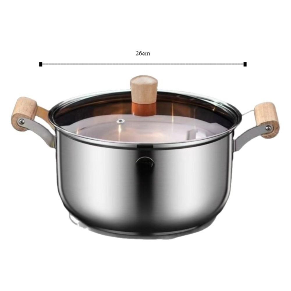 Food Grade Stainless Steel Stock Pot with Lid Non Stick Stew Soup Pot Easy To Clean Cooking Tools Stainless Steel Steamer