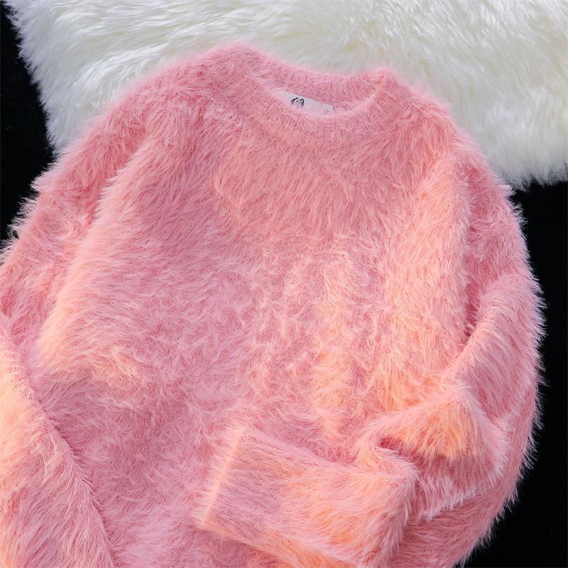 Suéter Retro Japonés Suave de Punto para Hombre - Otoño/Invierno Cuello Redondo