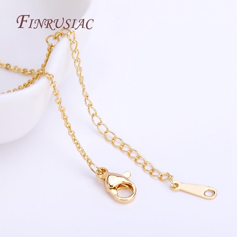 18K Real Gold Plated 49cm Length 1.4mm O Chain and 1.2mm Bead Chain For Necklace Making,Lobster Clasp Thin Chains Wholesale