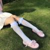 Japanese-Style JK Lace Ruffle Socks | Lolita Cute Calf Socks for Soft Girl Students - Knee-High Style