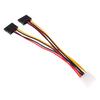 Ide Molex 4 Pin To 2 X Sata Power Cable Serial Ata Y Splitter Hard Driver Dual Extension Cord Adapter Connector