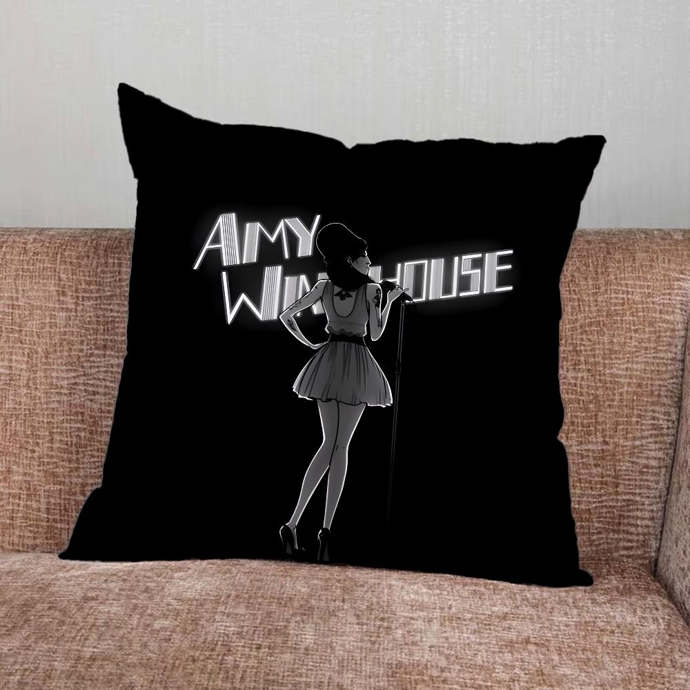 Singer Amy W-Winehouse Pillow Case For Home Bedroom Car Office Decoration Living Room Sofa Cushion Cover Suitable