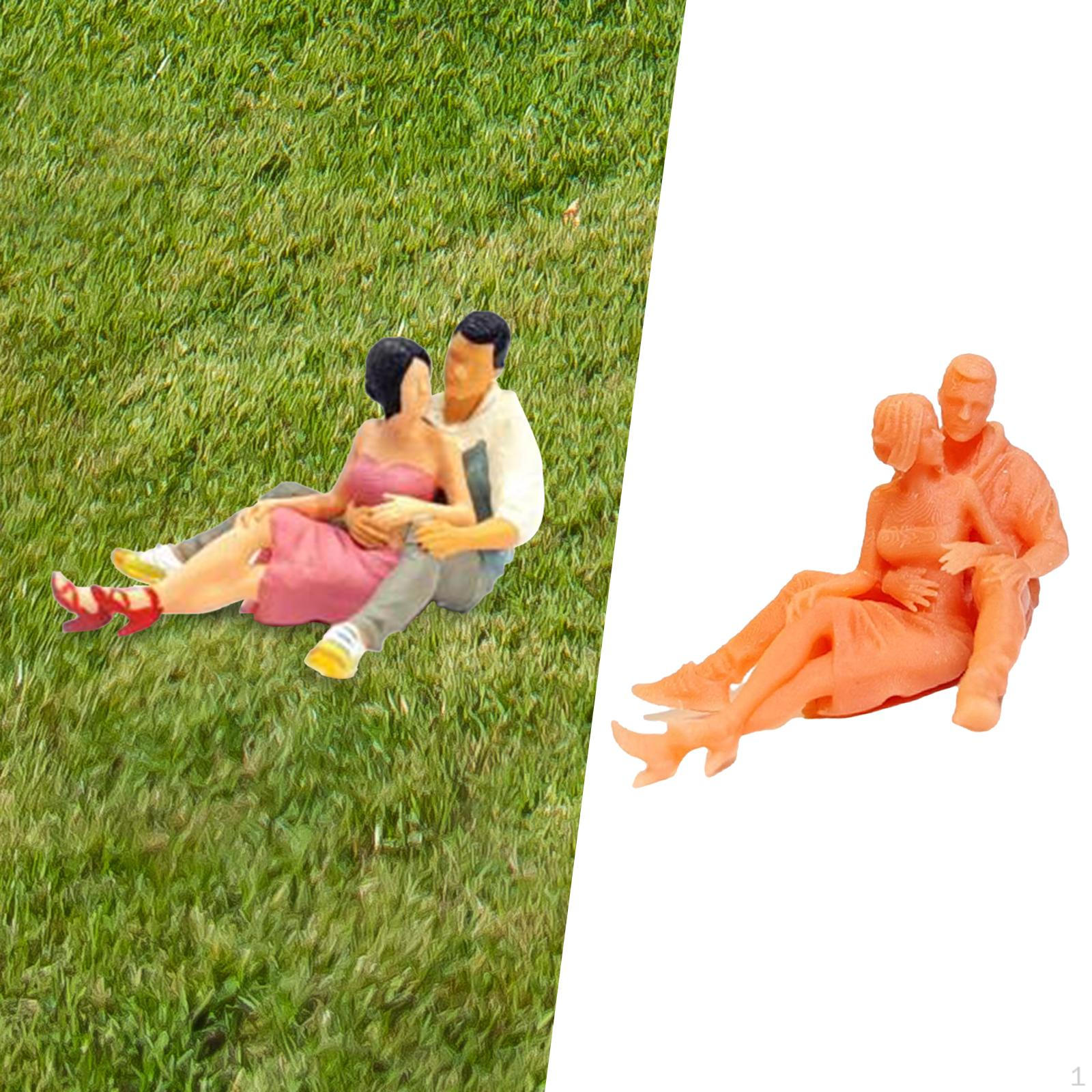 

1/64 Пара Фигурок Неокрашенная Фигурка Модель Поезда Железнодорожный Миниатюрный Сцены Фея style F