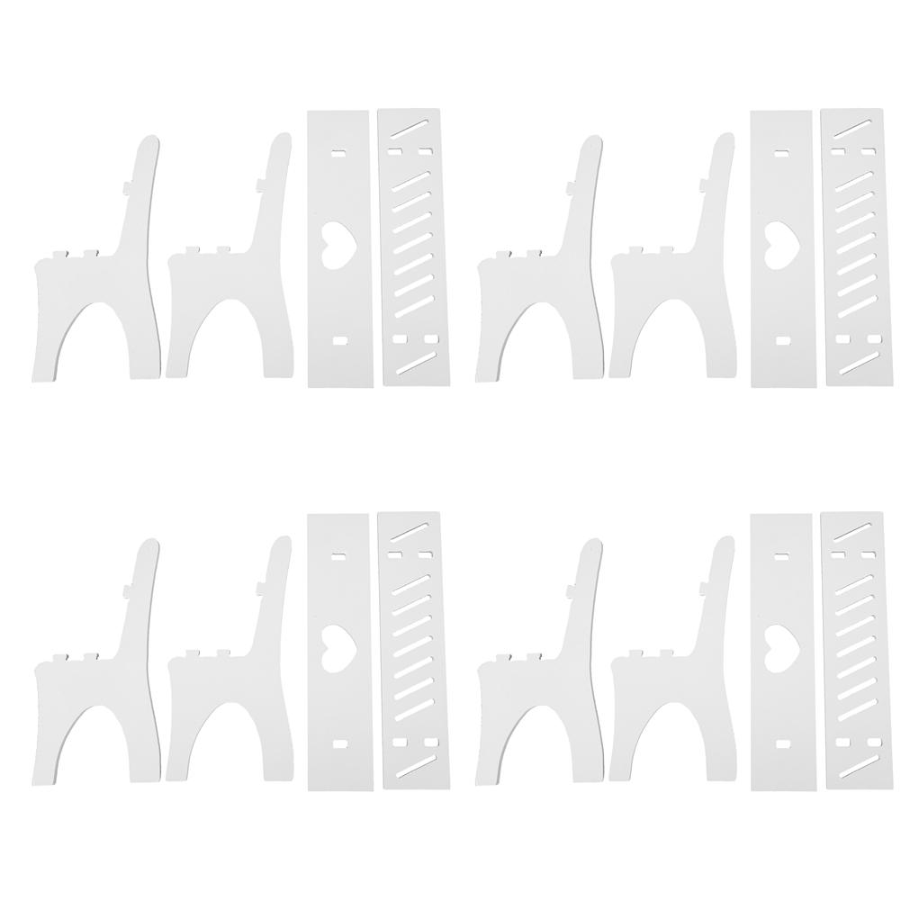 

4Pcs Set Hanging Foot Doll Small Chair Stool Art Crafts Ornament for Desktop Decoration