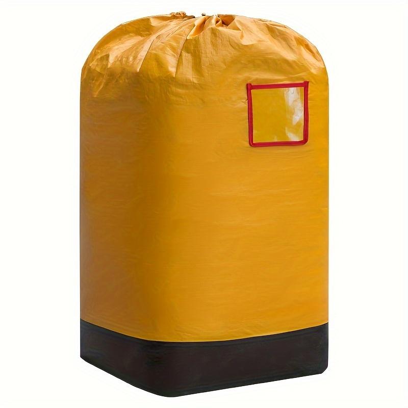 

1 шт. Очень большая логистическая сумка для переезда, утолщенная, пыленепроницаемая, износостойкая упаковочная сумка для хранения, экспресс, тканый нейлон 47x47x106cm жёлтый
