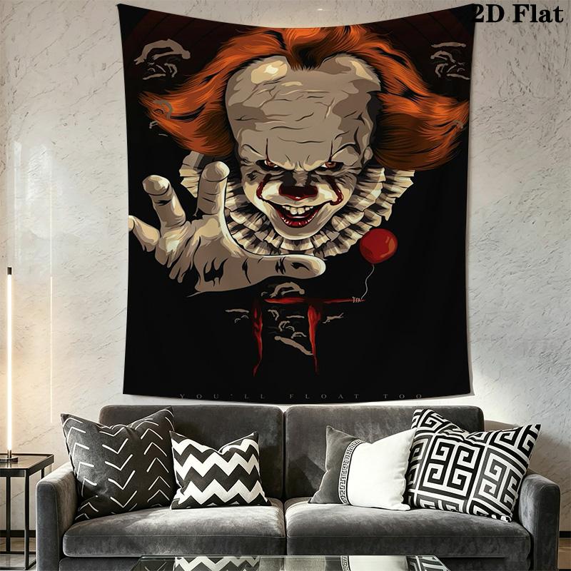 Horror Clown Pattern Home Decor Tapestry, Wall Hanging, Decorative RV Wall Cloth.SGT0917381