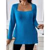 JPNTKY Women's Fashion Casual Solid Color Print Long Sleeve Blouses & Shirts