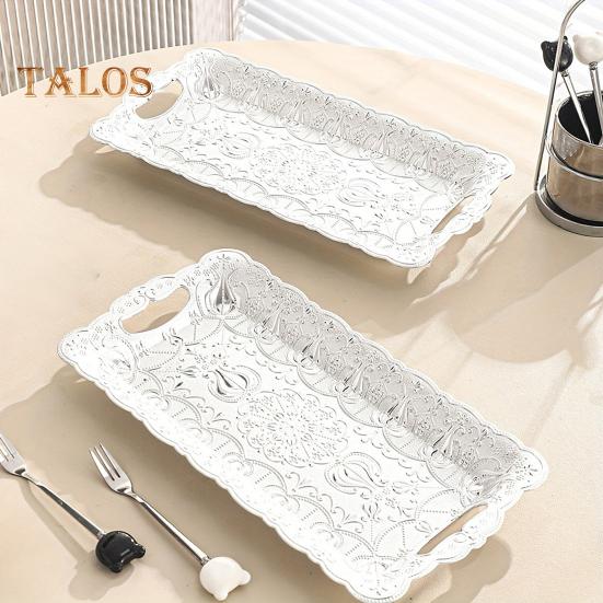 Fruit Plate Serving Tray for Party Unbreakable Fruit Platter Snacks Dessert Reusable Tray Christmas Restaurant Decor