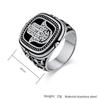 Westasiatischer und nordafrikanischer Vintage-Ring mit der Hand der Fatima aus Edelstahl für Herren, traditioneller Körperschutzschmuck, Punk-Stil, Hip-Hop-Fingerring