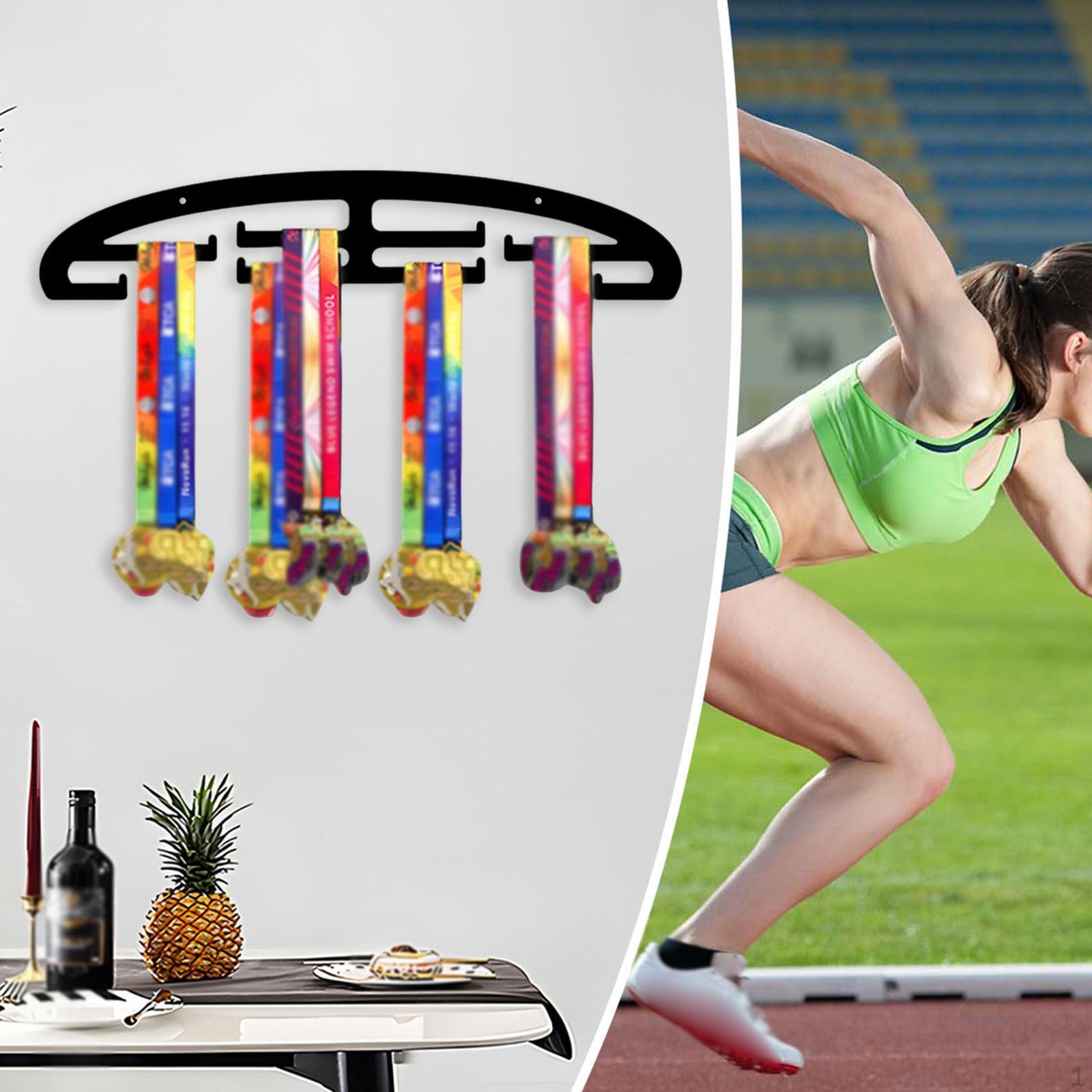 

Стелаж для бігових медалей, настінний тримач спортивних нагород 40cmx7.87cm