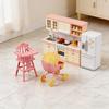 Mini Doll Stroller And High Chair Set for Dolls Realistic Baby Toy Stroller Lightweight Portable ABS Plastic Doll Accessories for Kids Imaginative