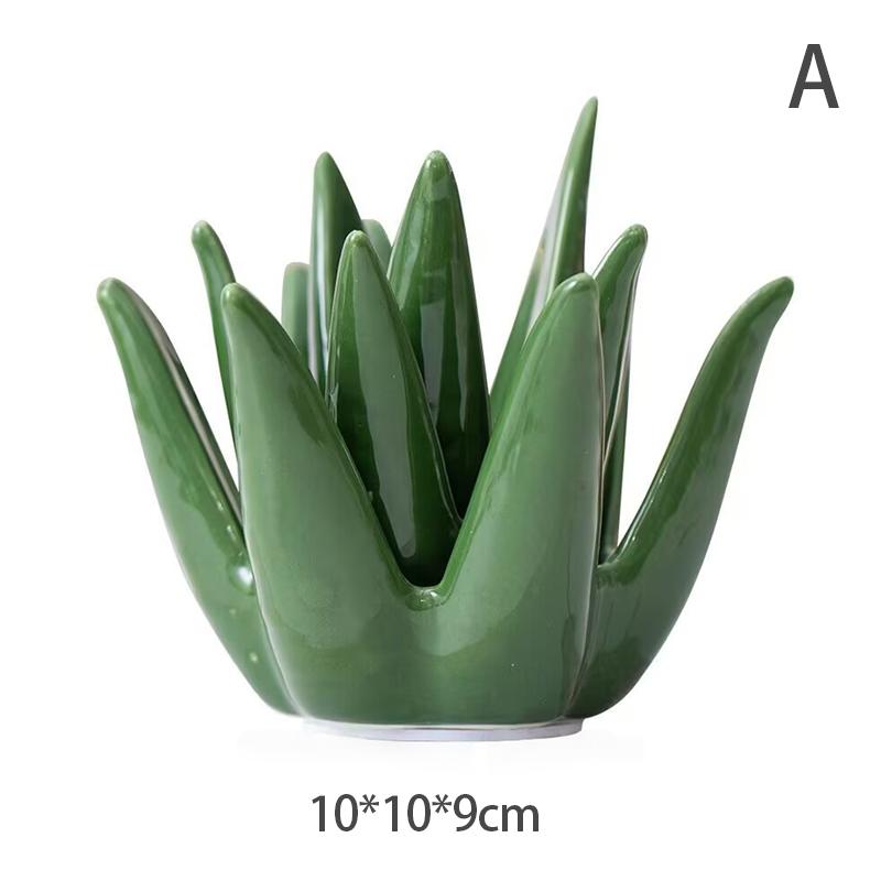 

Скандинавская керамическая зеленая кактус алоэ кольцо ювелирное изделие хранение серег домашний кабинет офис письменный стол украшение поделки многофункциональная подставка для ювелирных изделий
