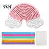 Stress Relief Tools Silicone Sensory Activity Board, Christmas Tree Rainbow Ice Stick French Fries Portable Fidget Toys Board with Strings, Silent Toy