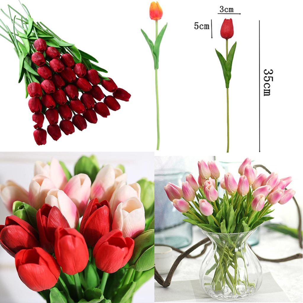 1 Piece Tulip Artificial Flower Real Touch Artificial Bouquet Fake Flower for Wedding Decoration Flowers Home Garden Decor