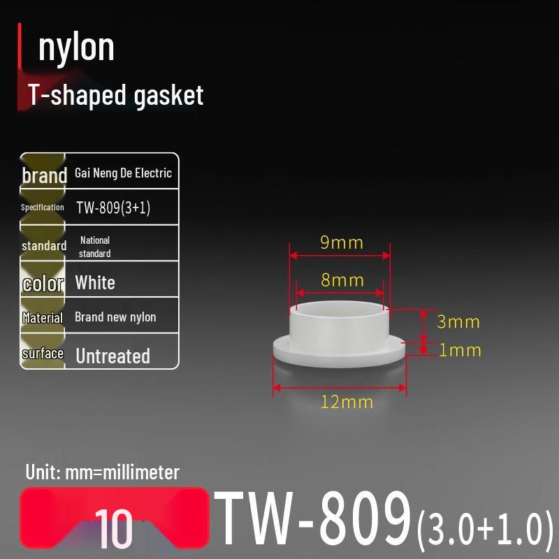 T-förmiger Nylon-Kunststoff-Dichtungsring und Schraubwellenhülse (Für dich: M2-M35)