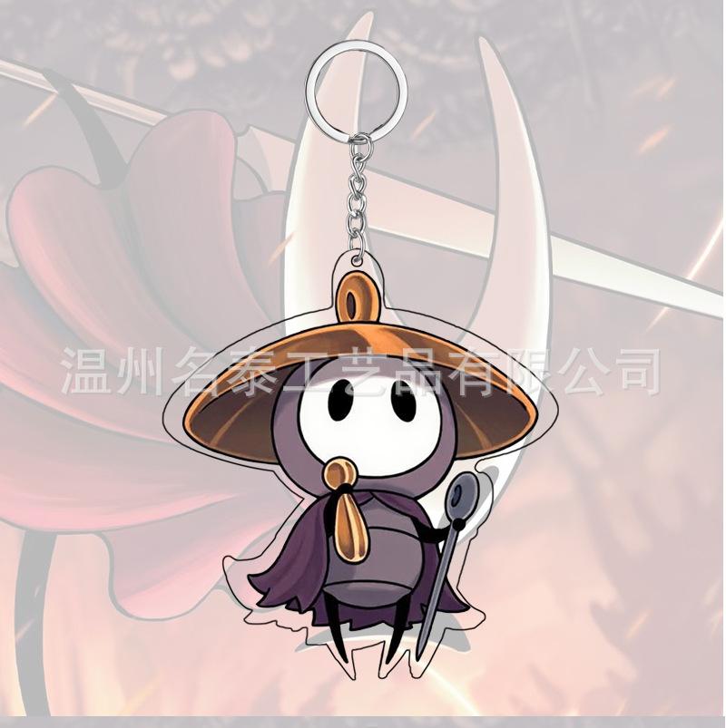 Anime Hollow Knight Silksong Porte-clés Acrylique Accessoires Charms de Sac Créatifs Pendentif de Sac à Dos Porte-clés Drôle Cadeau pour Fans