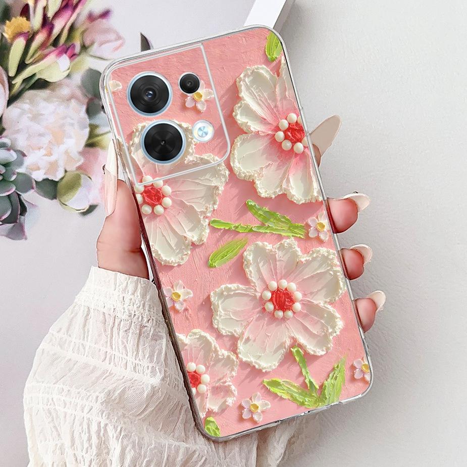 For Oppo Reno8 Pro 5G Case CPH2357 Cool Design Fashion Painted Cover Soft Silicone Phone Case For Oppo Reno 8 Pro Reno8 5G Shell