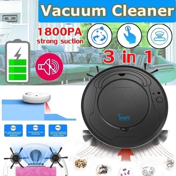 FinWell 3-in-1 Automatic Charging Intelligent Sweeping Robot Vacuum Cleaner Dry Wet Household Cleaning Machine Suitable for Cleaning Floor Tiles and Wooden Floors Effectively