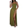 2026 Women's Clothing Fashionable Temperament Pure Color Pleated Split Dress