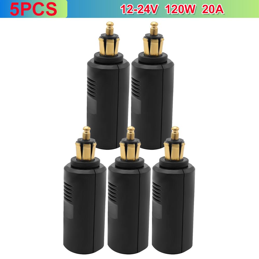10-1PCS Motorcycle Cigarette Lighter Socket Plug Connector Adapter Car Cigarette Lighter Charger Socket Power Outlet Plug Adapte