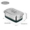 Stainless Steel Lunch Box Double Layer Bentos Box with Compartments Leak Proof Food Container for Adults and Kids