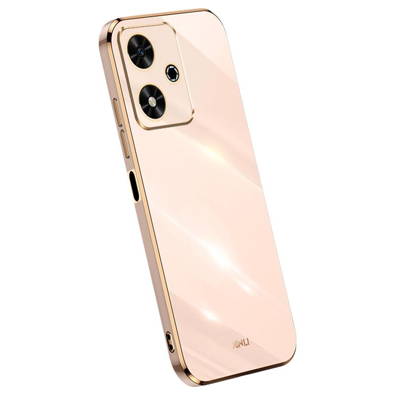 

For Honor Play 50 Case TPU Soft Phone Cover Electroplating Gold Border Pink