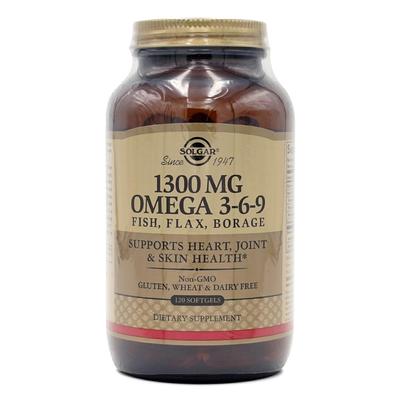 1300 MG Omega 3-6-9 Fisch Lein Borretsch, 120 Weichkapseln
