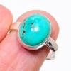 Tibetan Turquoise Gemstone 925 Sterling Silver Jewelry Ring Size Adjustable KJ-466